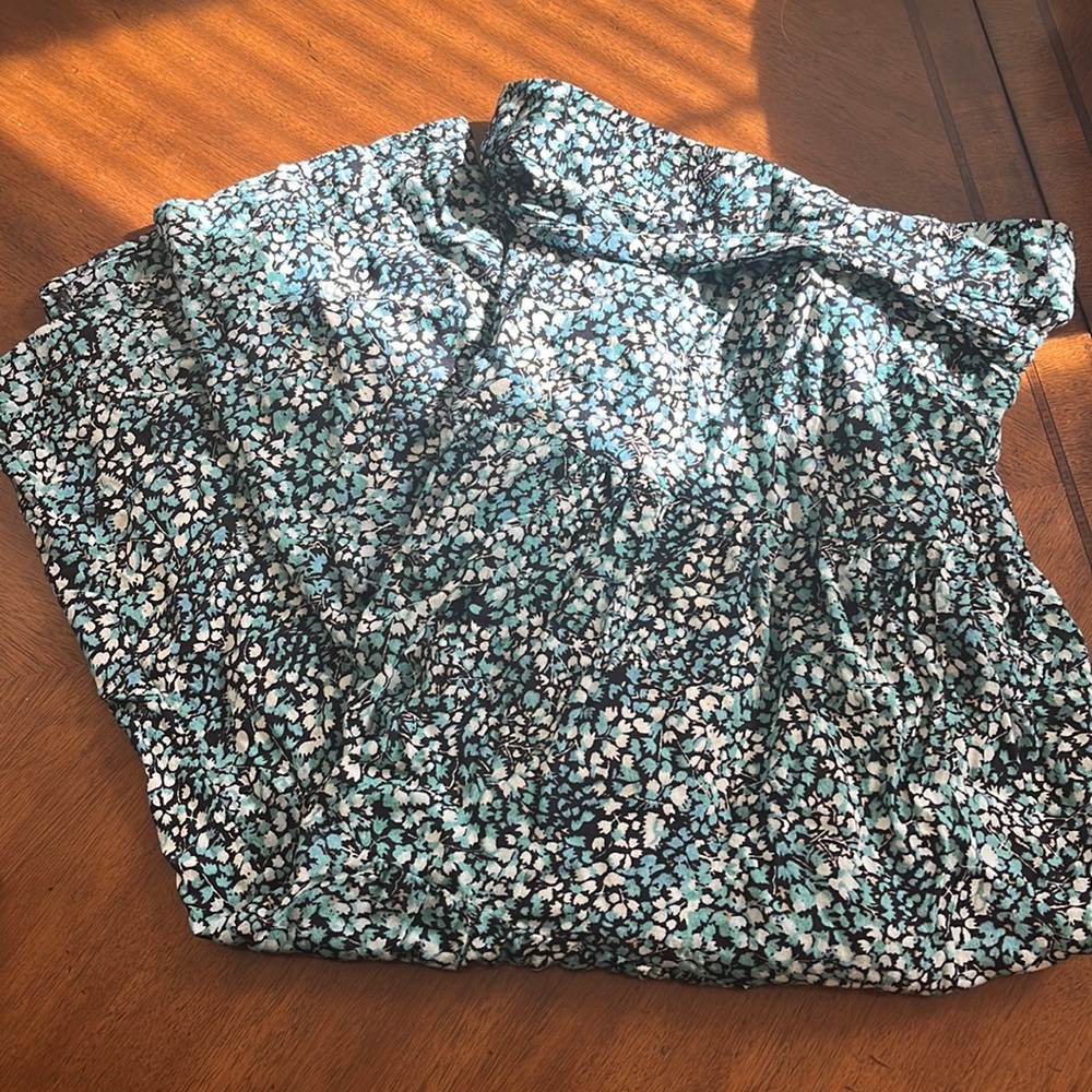 LOFT floral midi skirt